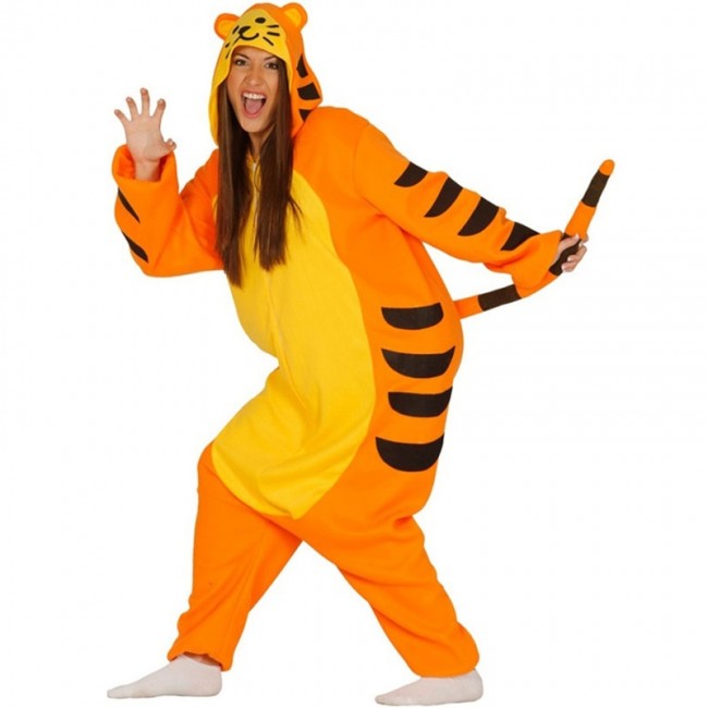maratón cantidad de ventas asiático Disfraz Tigre Kigurumi adulto - Pijamas onesie en 24h