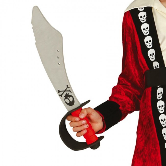 Fruncir el ceño Salir código postal ▷ Espada pirata de goma EVA de niños |【Envío en 24h】