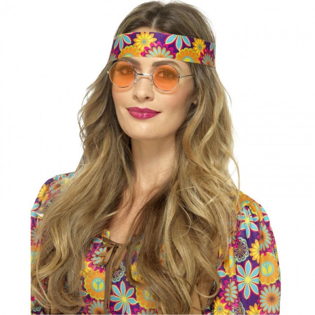 ▷ Comprar Gafas Hippie naranjas de disfraz