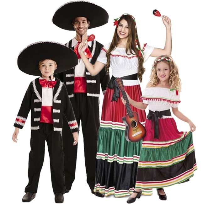 Disfraces de Mexicanos y Mexicanas  Disfraz mexicano, Disfraces, Disfraces  en grupo