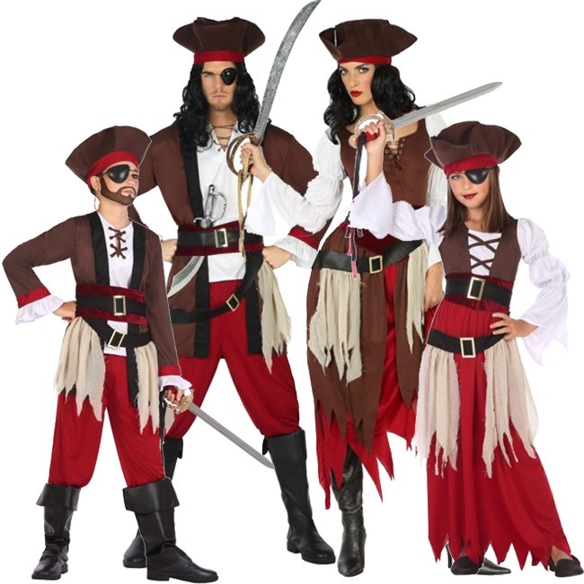 cuatro veces Circulo lección Familia Piratas del Caribe - Disfraces para grupos online