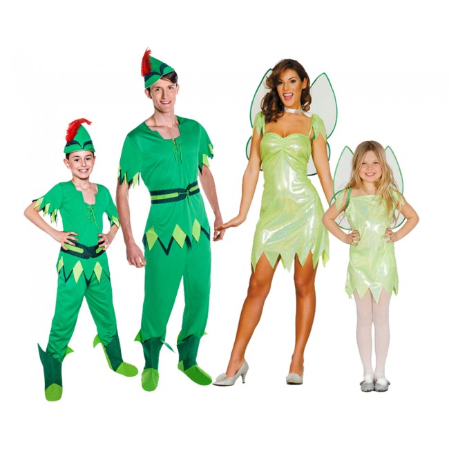 Tranquilidad de espíritu Dormitorio doblado Familia Peter Pan| Comprar disfraces para grupos online