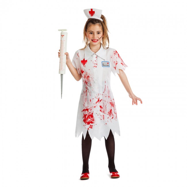 Disfraz Enfermera Ensangrentada Zombie niña Halloween