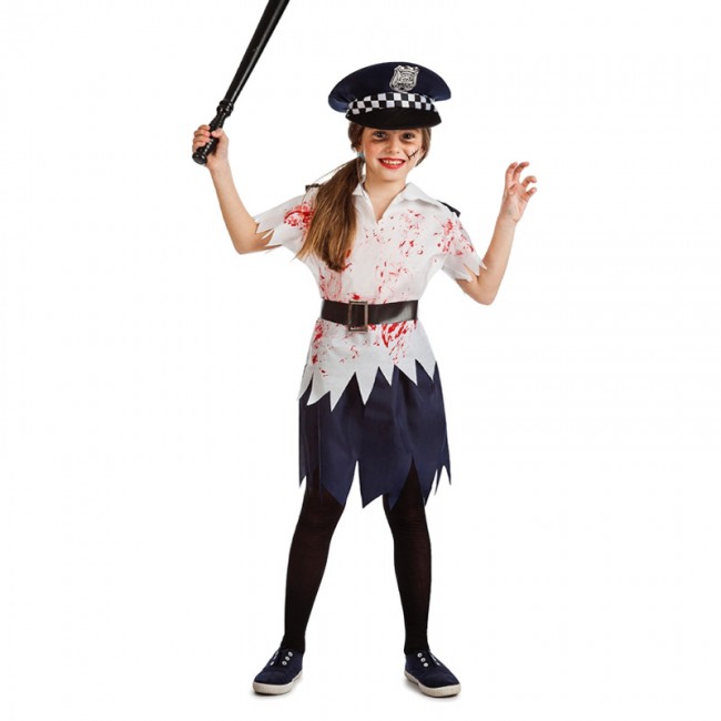 Disfraz Policía Zombie niña | Disfraces Halloween en 24h
