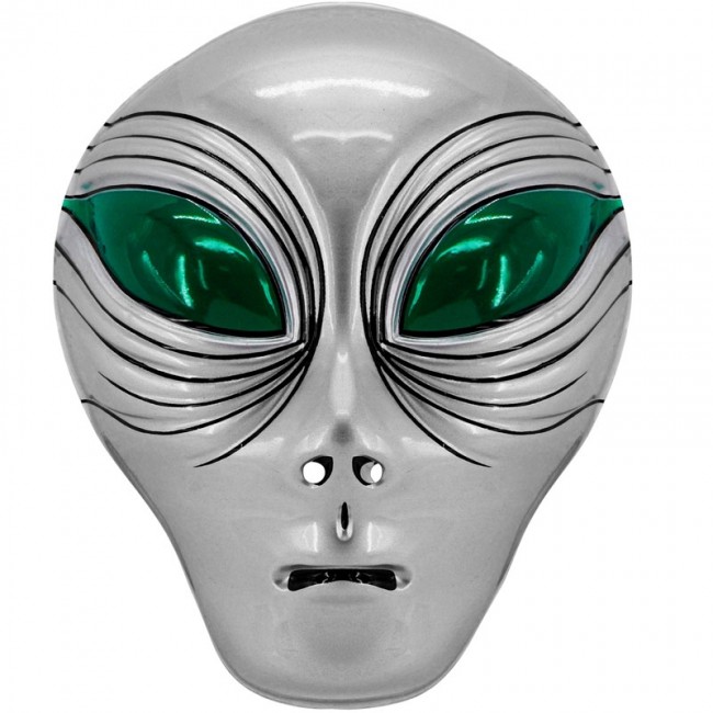 ▷ Comprar Máscara Alien plateada plástico de disfraz