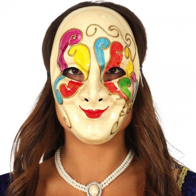 ▷ Máscara Veneciana Colores para disfraz【Envío en 24h】