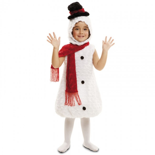 paño Cilios estrés El disfraz navideño de Muñeco de nieve para niño incluye: Mono, gorro y  bufanda.