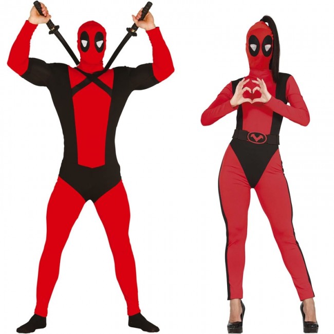Disfraz de pareja de Deadpool para adulto