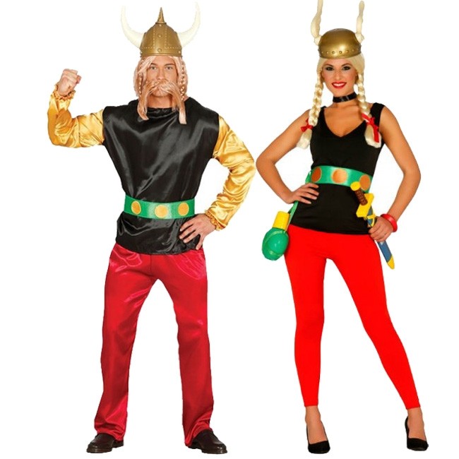 Fundador embotellamiento llamar Disfraz de pareja de Asterix para adulto | Envíos 24 horas
