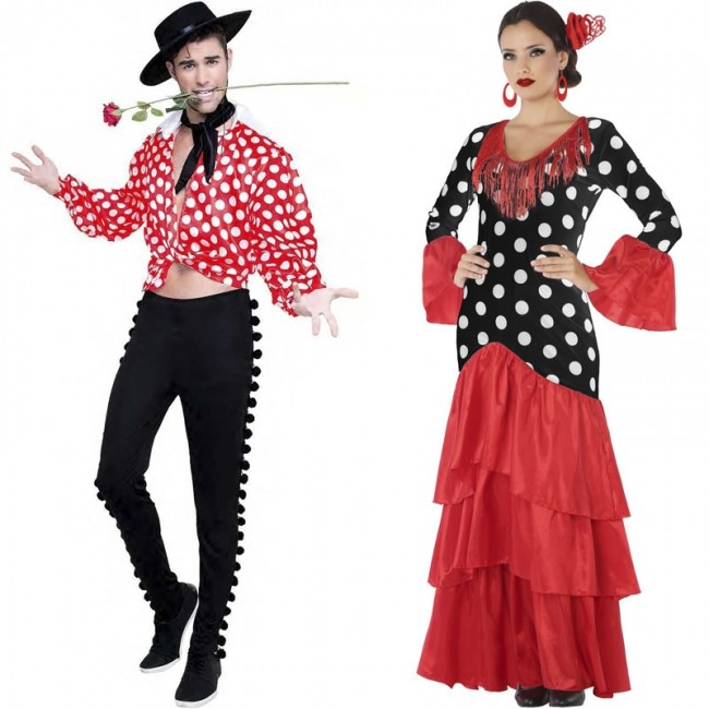Nosotros mismos interrumpir Patético Disfraz de pareja de Bailaroes Flamencos para adulto