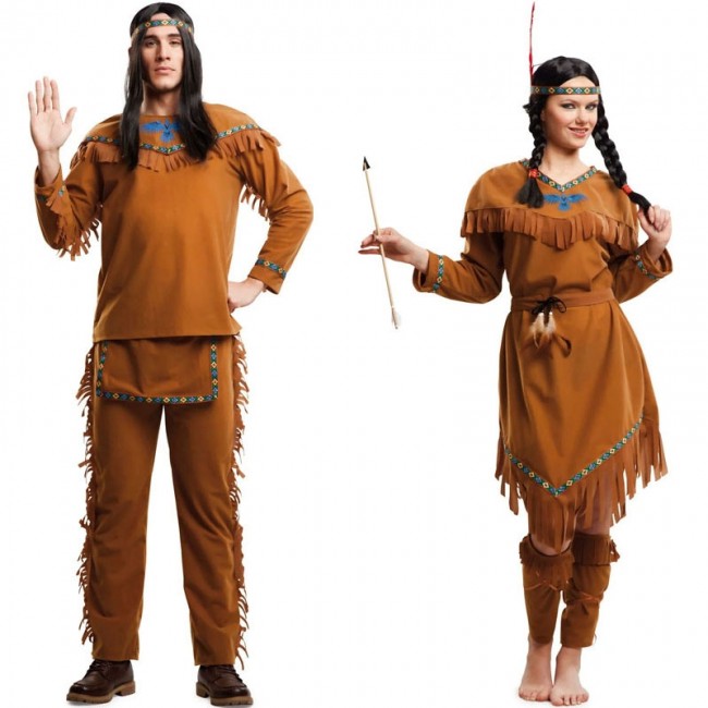 Gran cantidad de Explícito Festival Disfraz de pareja de Indios para adulto | Envíos 24 horas