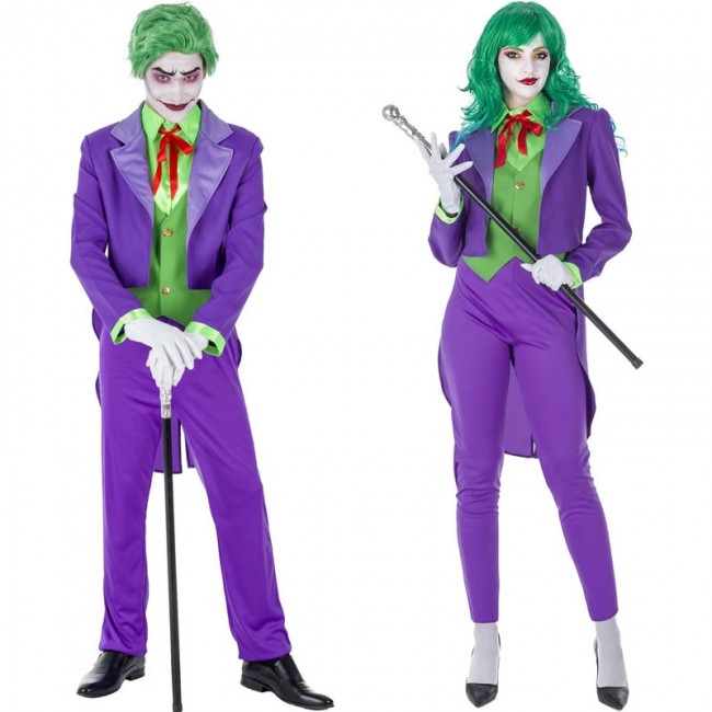 Disfraz de pareja Jokers Supervillanos para adulto | Envíos 24 horas