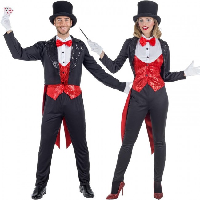 Venta anticipada Bergantín Disponible Disfraz de pareja Magos Ilusionistas para adulto | Tienda online