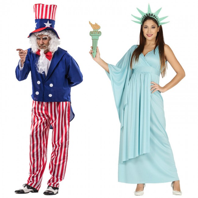 algo Rugido estudiar Disfraz de pareja de Patriotas Estados Unidos para adulto