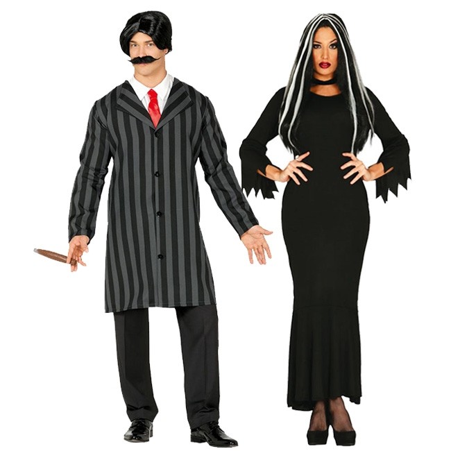Saliente Encommium Actual Pareja Familia Addams adulto ideales para disfrazarse a juego