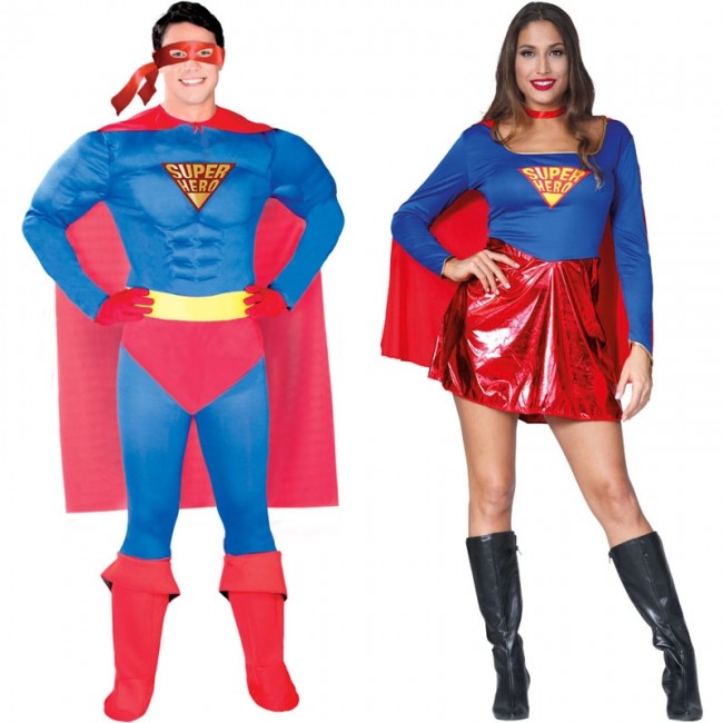 Goma de dinero correcto Último Disfraz de pareja de Superman para adulto | Envíos 24 horas