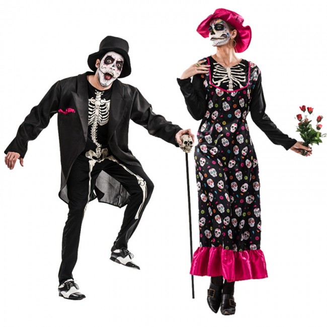 Disfraz de pareja Esqueletos Catrina para adulto | Tienda online