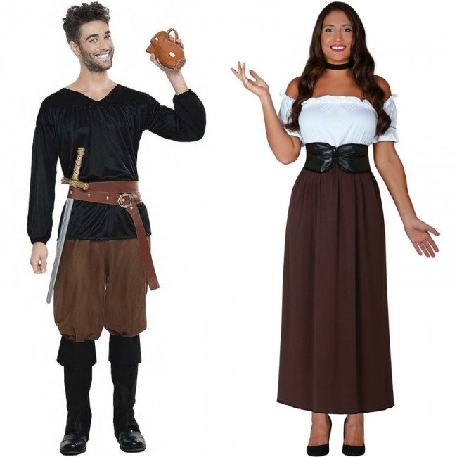 ▷ Disfraces medievales de hombre y mujer