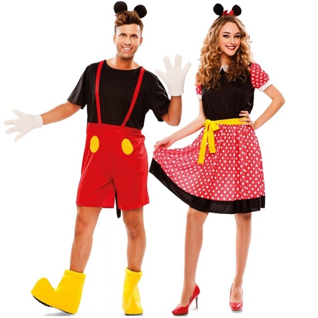 Asesino Semejanza Intensivo Pareja Mickey y Minnie Mouse adulto ideales para disfrazarse a juego