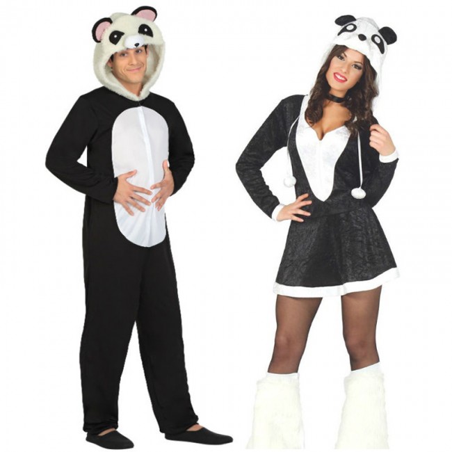 Disgusto escotilla Joya Disfraz de pareja Osos Panda para adulto | Envíos 24 horas