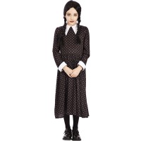 ▷ Disfraz Miércoles Addams tétrica para Niña