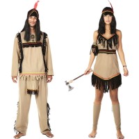 Disfraz de pareja de Indios Americanos para adulto