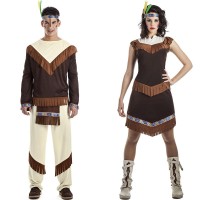 Disfraz de pareja de Indios Marrones para adulto | Tienda online
