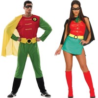Disfraz de pareja Superhéroes Robin para adulto | Envíos 24 horas