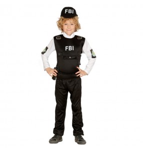 disfraz policía FBI infantil