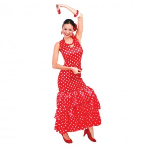 Disfraz de Flamenca Roja Lunares