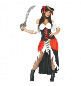 Disfraz de Pirata bucanera mujer adulto