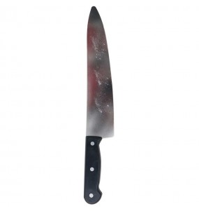 Cuchillo de asesino con sangre