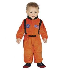 Disfraz de Astronauta naranja para bebé