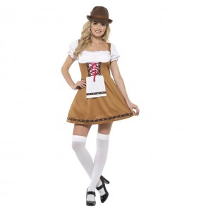 Disfraz de Alemana Oktoberfest marrón para mujer