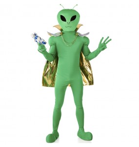 Disfraz de Alien con capa para hombre