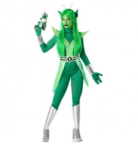 Disfraz de Alien verde para mujer