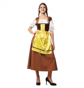 Disfraz de Bávara Oktoberfest marrón para mujer