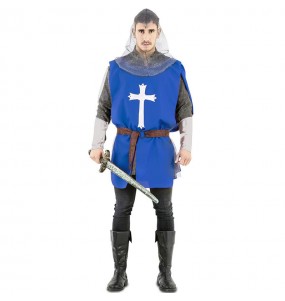 Capa guerrero medieval azul para hombre