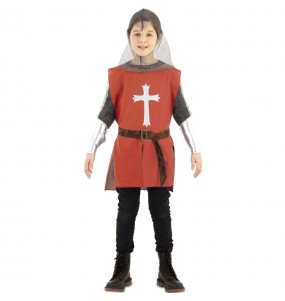 Capa guerrero medieval rojo para niño