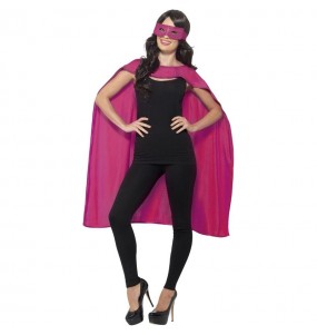Disfraz de Capa rosa superhéroe para adulto