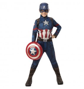Disfraz de Capitán América con escudo para niño