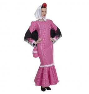 Disfraz de Chulapa rosa para mujer