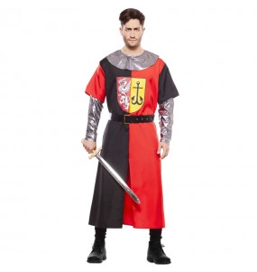 Disfraz de Cruzado Medieval Rojo para hombre
