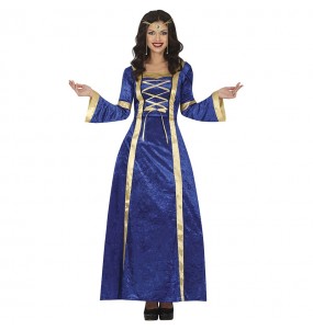 Disfraz de Dama Medieval Azul mujer adulto