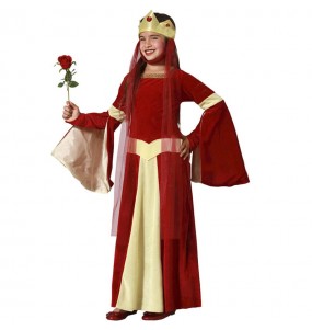 Disfraz de Dama Medieval Roja infantil