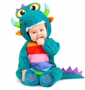 Disfraz de Dragón con cola para bebé