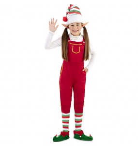 Disfraz de Elfa de Santa Claus para niña