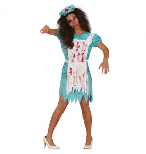 Disfraz de Enfermera caminante zombie para mujer