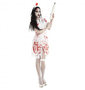 Disfraz de Enfermera Sangrienta Zombie para mujer