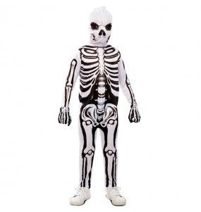 Disfraz de Esqueleto blanco para niño